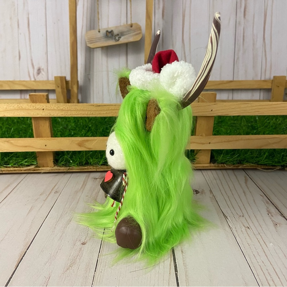 🚫SOLD🚫Grinch Highland Cow Gnome Handmade Festive Christmas Holiday Decor Red - Picture 7 of 11